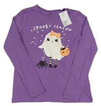 Nové - fialové tričko s duchem H&M
