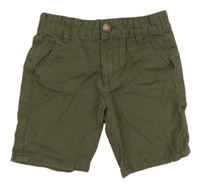 Khaki chino riflové kraťasy Matalan