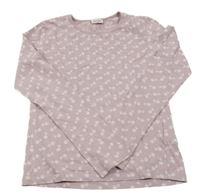 Staroružové tričko s kvietkami NOA NOA