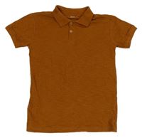 Hnedé melírované polo tričko ZEEMAN