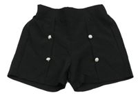 Čierne kraťasy s gombíky SHEIN