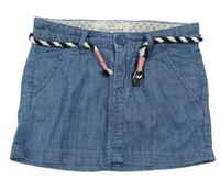 Modrá chino rifľová sukňa s opaskom H&M