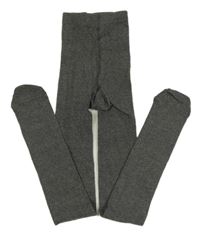 Tmavošedé melírované punčocháče 