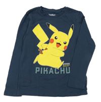 Tmavomodré triko s Pikachu C&A