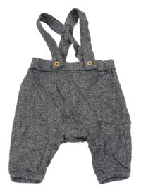 Antracitové turecké kalhoty s kšandami H&M
