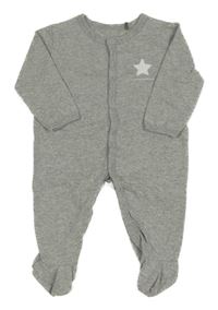 Sivý melírovaný overal s hviezdičkou belly button