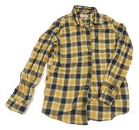 Okrovo-tmavomodro-bílo-khaki-cihlová kotkovaná košile U.S. POLO ASSN. 