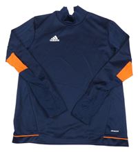 Tmavomodro-křiklavě oranžová thermo mikina Adidas