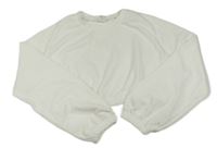 Biela crop mikina Shein