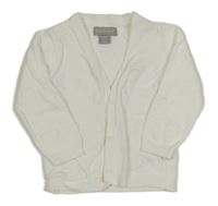 Biely prepínaci sveter s perforovanými srdiečkami Primark