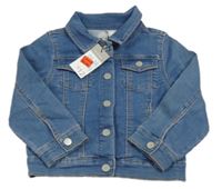 Nové - Modrá tepláková rifľová bunda Primark