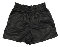 Čierne koženkové kraťasy Kiabi