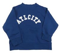 Tmavomodrá mikina s nápisom Zara