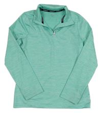 Tyrkysová melírovaná športová mikina M&S