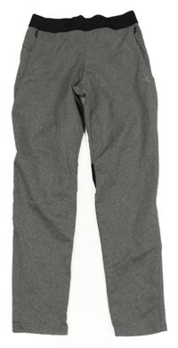 Šedé melírované sportovní legíny