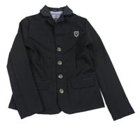 Čierne jezdecké sako s nášivkou Fouganza