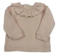 Ružová úpletová mikina s golierikom George