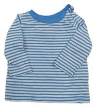 Bielo-modré pruhované tričko
