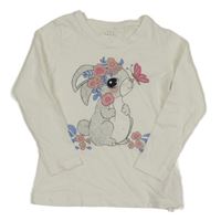 Bílé triko s králíkem Name it