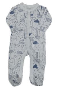 Biely overal so zvířaty