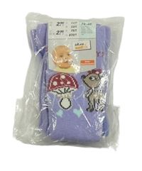 Nové - Levandulové punčocháče se srnkou a houbou