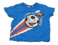 Nové - Modré tričko s futbalovým loptou Pep&Co