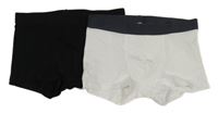 2x boxerky - černé + bílé H&M