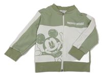 Zeleno-biela prepínaci mikina s Mickeym