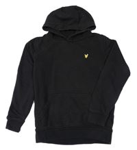 Čierna mikina s nášivkou a kapucňou Lyle&Scott