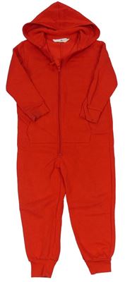 Červená tepláková kombinéza s kapucňou H&M