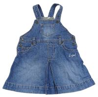 Modré rifľové na traké šaty s nápisom H&M