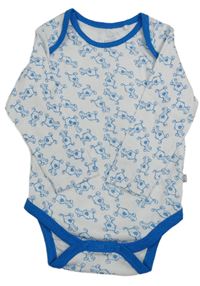 Bílo-modré body s pejsky Liegelind