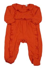 Červený overal s volánikmi