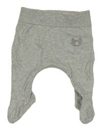 Šedé melírované polodupky s medvěďom zn. Mothercare