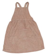 Svetloružové na traké menšestrové šaty George