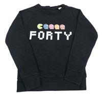 Černá mikina s potiskem - Forty 