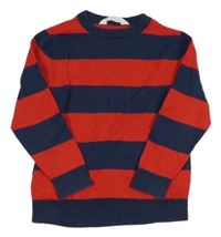 Červeno-modrý pruhovaný ľahký sveter H&M