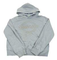 Svetlomodrá mikina so strieborným nápisom a kapucňou H&M