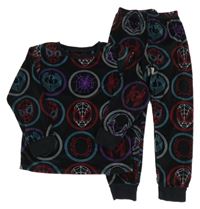 Černé vzorované plyšové pyžamo s Marvel George