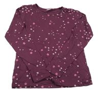 Fialové kvetované tričko kids
