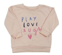 Světlerůžová mikina s nápisy PRIMARK