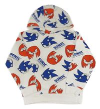Bielo-modro-červená mikina so Sonicem a kapucňou Primark