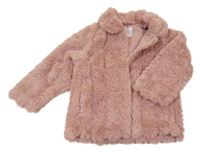 Růžový kožešinový podšitý kabátek Primark