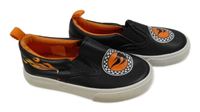 Nové - Čierne koženkové slip-on topánky s Cars H&M vel. 24