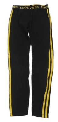 Čierno-žlté legíny s nápismi C&A
