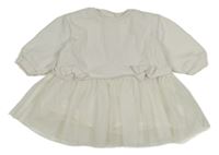 Biele teplákové šaty s tylovou sukní zn. Next