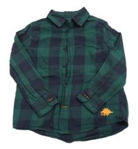 Tmavomodro-zelená kostkovaná košile Tom Tailor