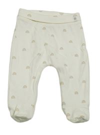 Smetanové žebrované polodupky s duhami George