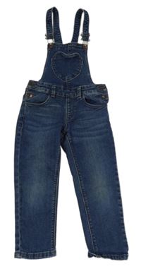 Tmavomodré laclové skinny rifle se srdíčkem 