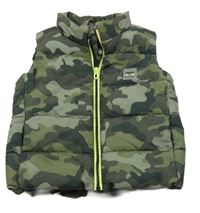 Khaki army šušťáková zateplená vesta Primark